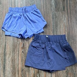 Athletic Women's Shorts in Light Blue and Navy